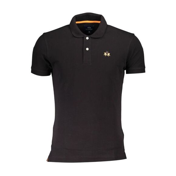 La Martina Black Cotton Men's Polo Men's Shirt